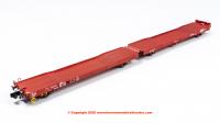 N-IPA-111B Revolution Trains IPA Single-deck Car Carrier Twin Set - flat In STVA Red Livery